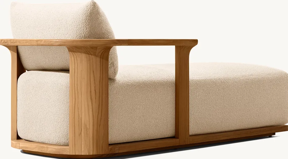 Fauteuil Nolay en teck, vue 3 sur 5