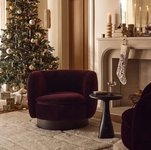 Fauteuil pivotant Chablis en velours — fauteuils