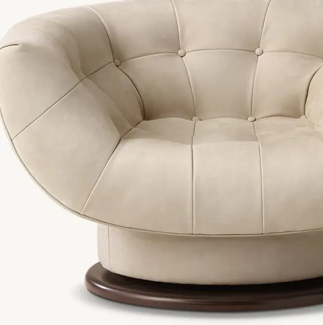 Fauteuil pivotant Concarneau en cuir — fauteuils