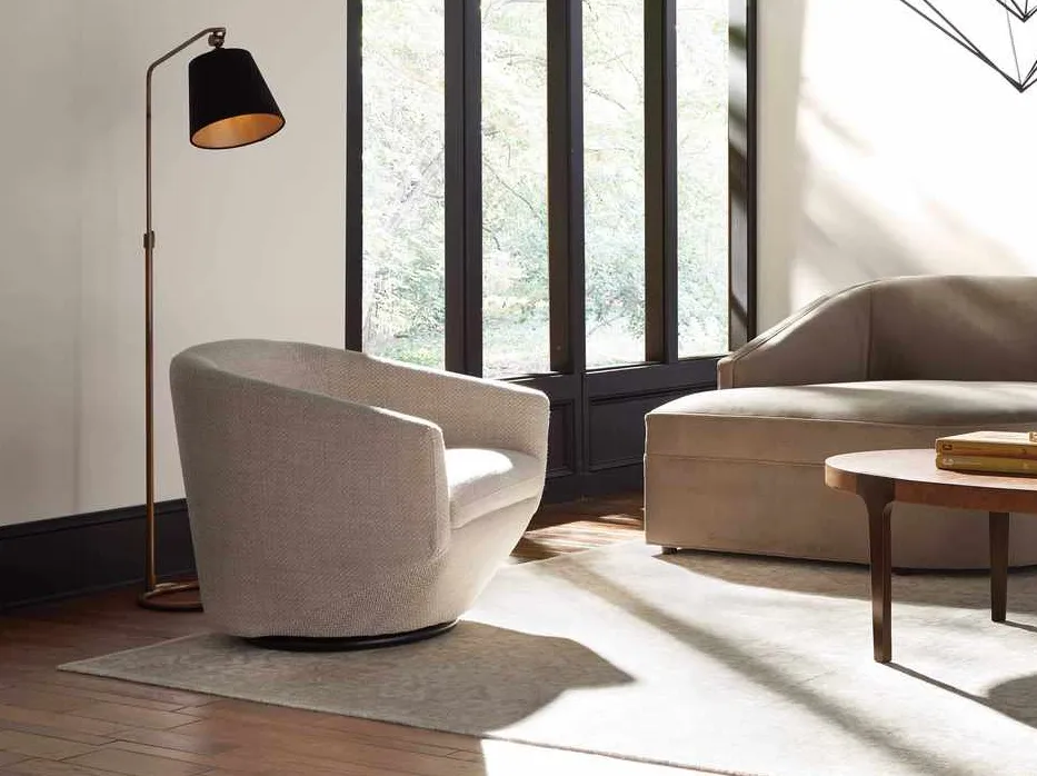 Fauteuil pivotant Lorgues en tissu, vue 3 sur 6