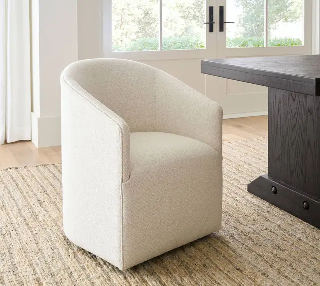 Fauteuil pivotant Lourdes en tissu — fauteuils