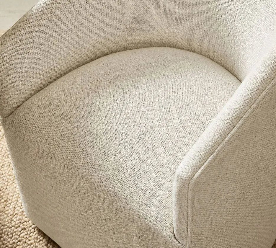 Fauteuil pivotant Lourdes en tissu, vue 3 sur 5