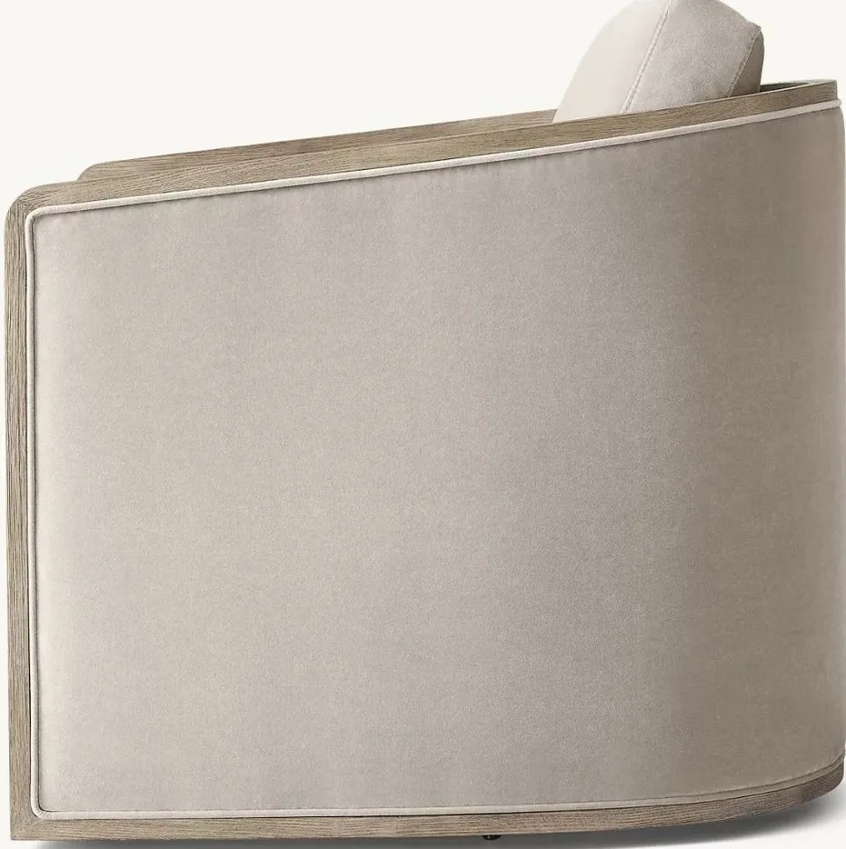 Fauteuil pivotant Paimpol en tissu, vue 3 sur 6