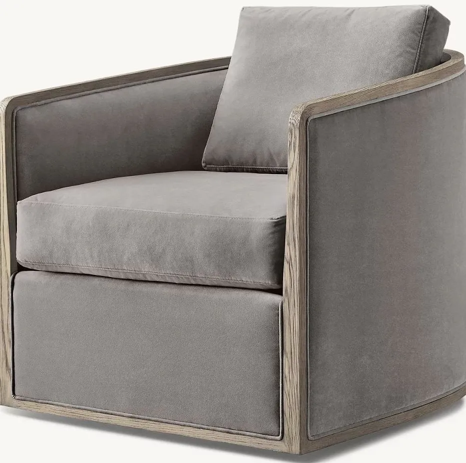Fauteuil pivotant Paimpol en tissu, vue 4 sur 6