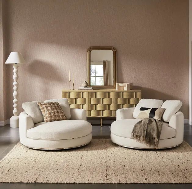 Fauteuil pivotant Pontarlier en cuir, vue 2 sur 6