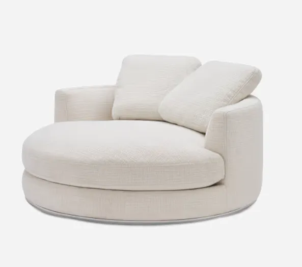 Fauteuil pivotant Pontarlier en cuir, vue 4 sur 6