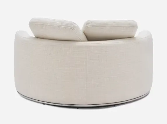 Fauteuil pivotant Pontarlier en cuir, vue 5 sur 6