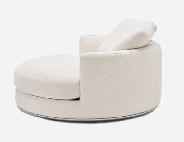 Fauteuil pivotant Pontarlier en cuir, vue 6 sur 6