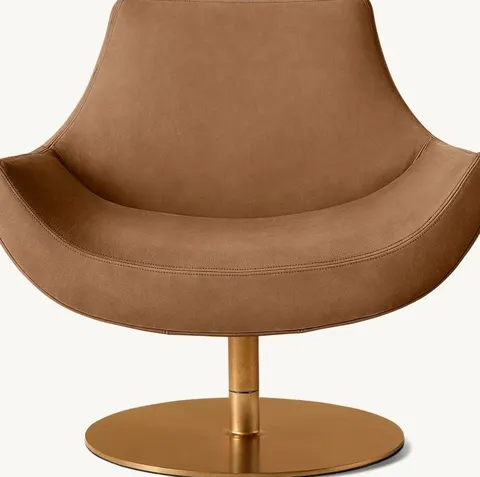 Fauteuil pivotant Pornic en cuir — fauteuils