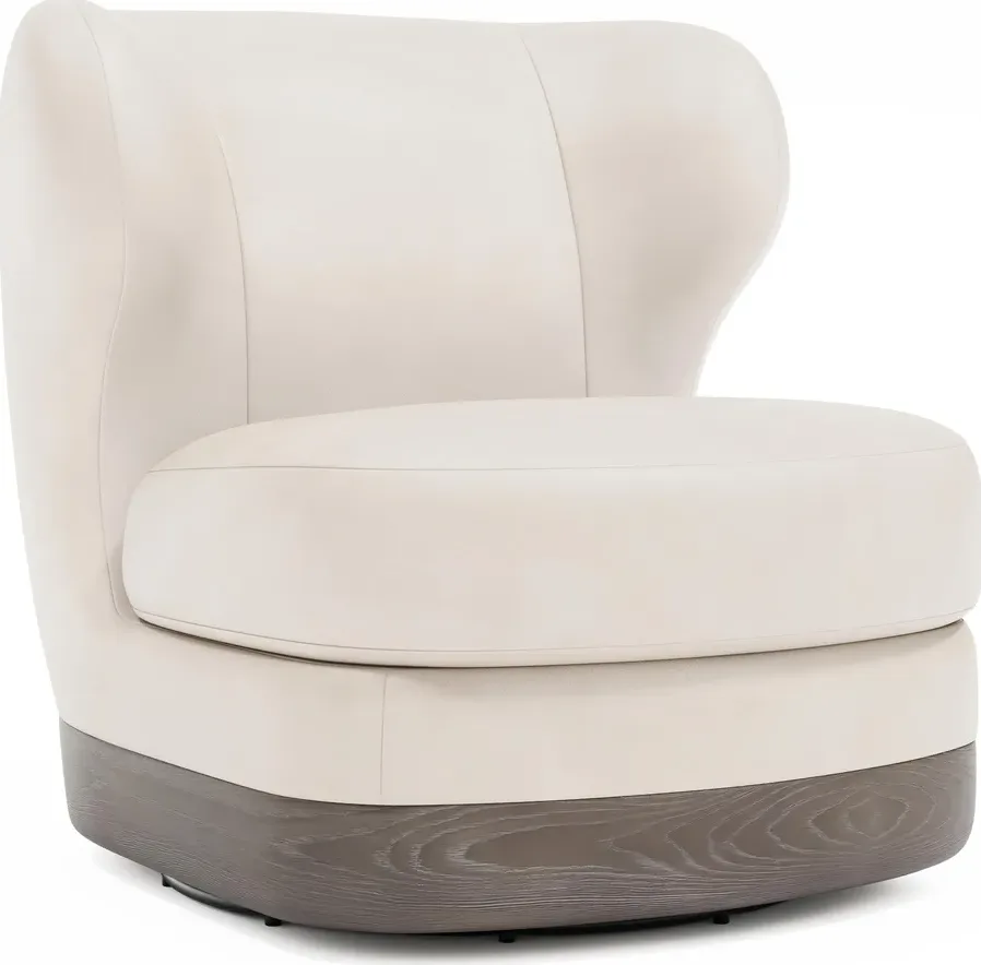 Fauteuil pivotant Sisteron en tissu, vue 2 sur 4