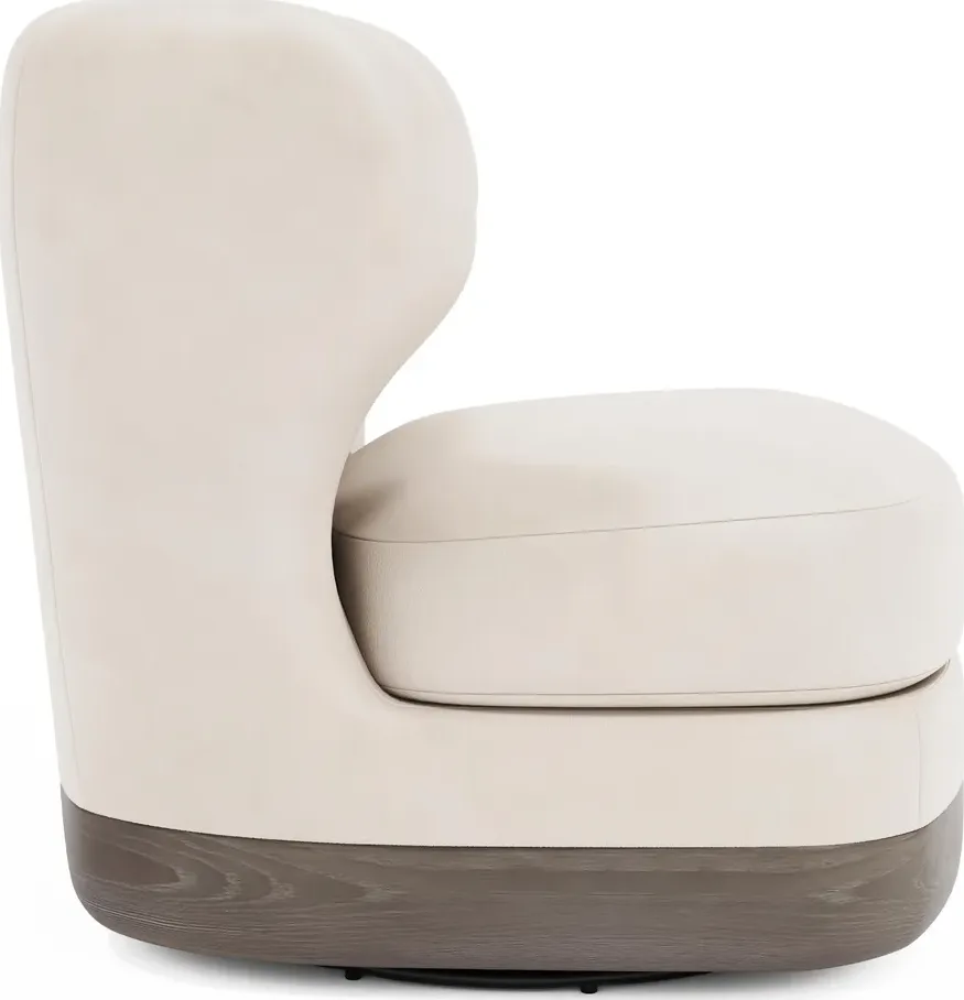 Fauteuil pivotant Sisteron en tissu, vue 3 sur 4