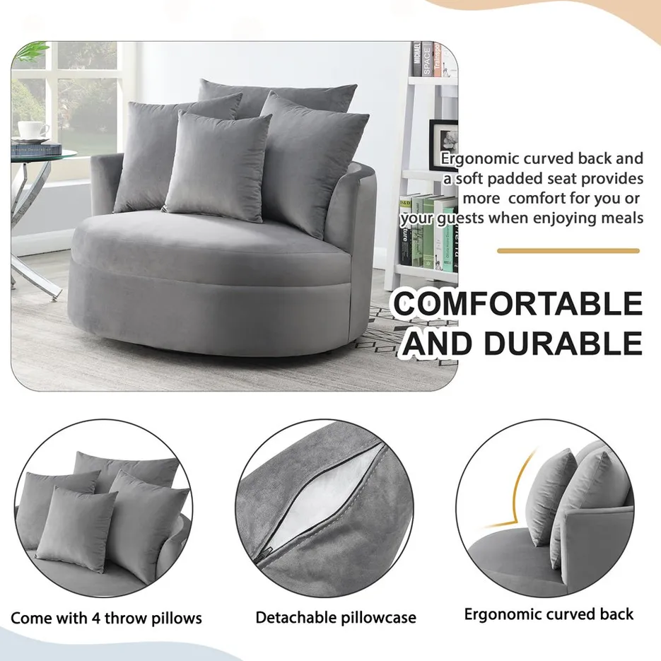 Fauteuil pivotant Yvoire, vue 3 sur 4