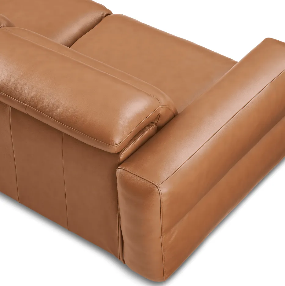 Fauteuil Poligny en cuir, vue 4 sur 6