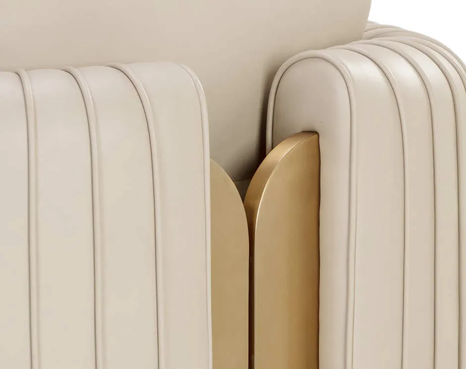 Fauteuil Provins en cuir, vue 3 sur 6