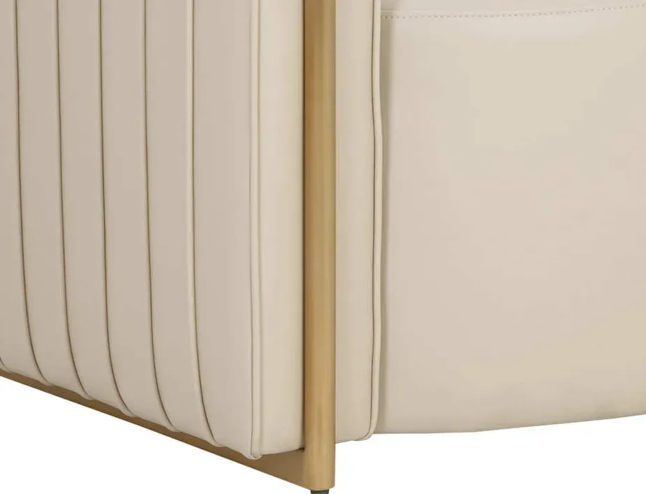 Fauteuil Provins en cuir, vue 4 sur 6