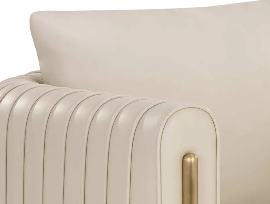 Fauteuil Provins en cuir, vue 5 sur 6