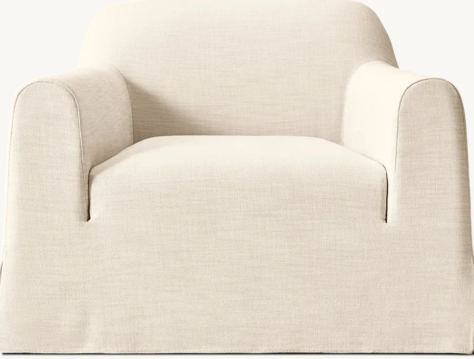 Fauteuil Sauveterre en lin, vue 3 sur 5