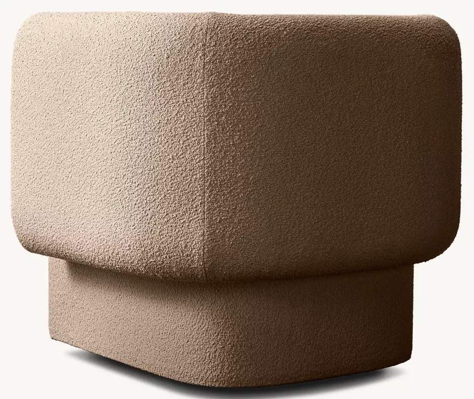 Fauteuil Sommières en tissu bouclé, vue 4 sur 4