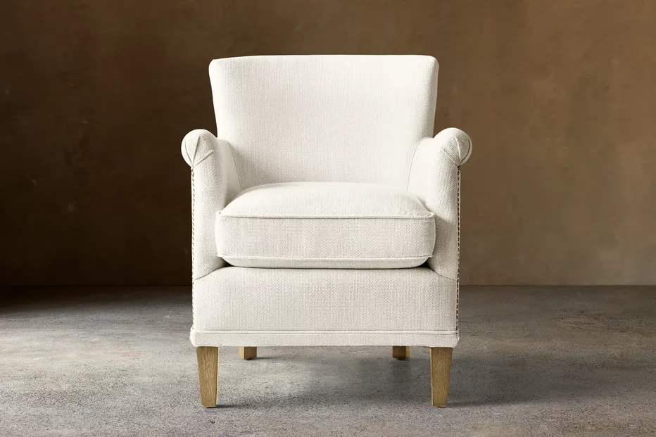 Fauteuil Tende en tissu et chêne blanc, vue 4 sur 4