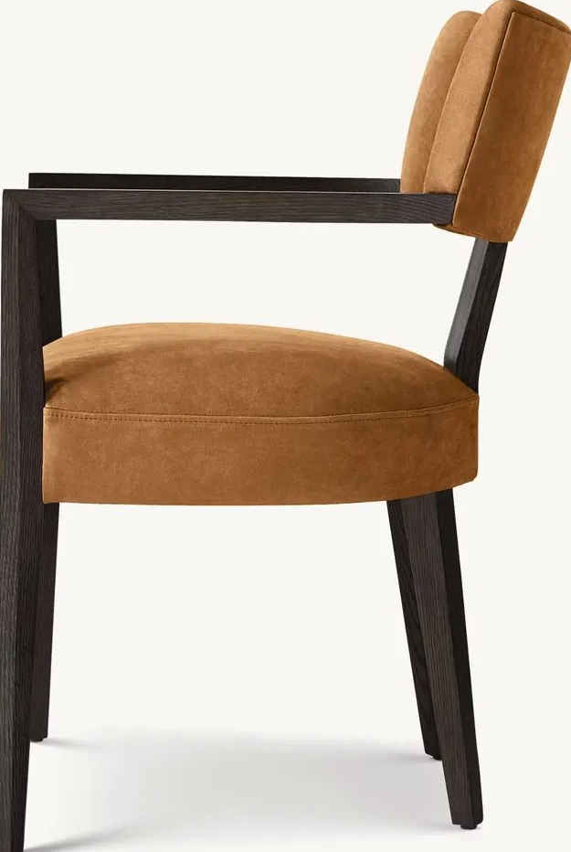 Fauteuil Thônes en placage de chêne, vue 3 sur 4