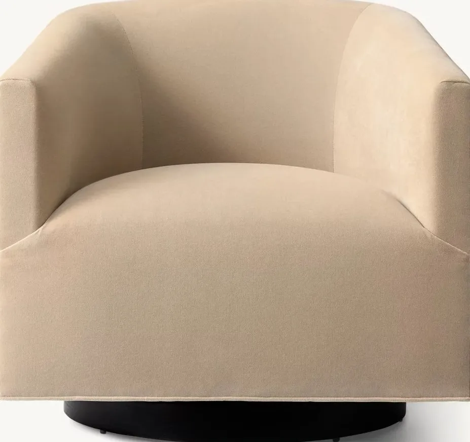 Fauteuil Trémolat en tissu et chêne, vue 2 sur 6