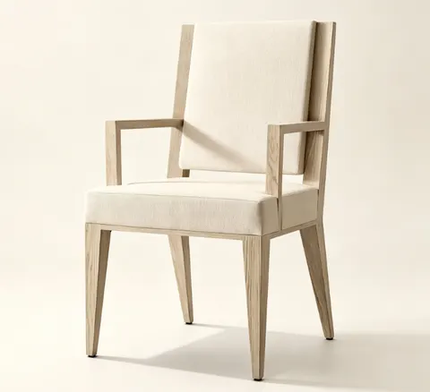 Fauteuil Valensole en tissu bouclé et chêne — fauteuils