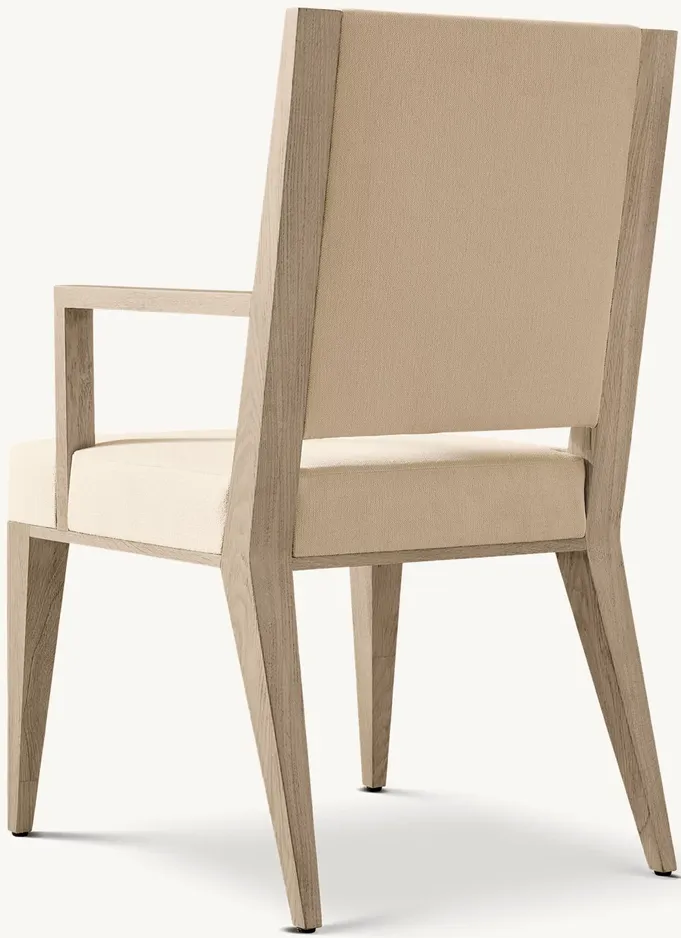 Fauteuil Valensole en tissu bouclé et chêne, vue 4 sur 4