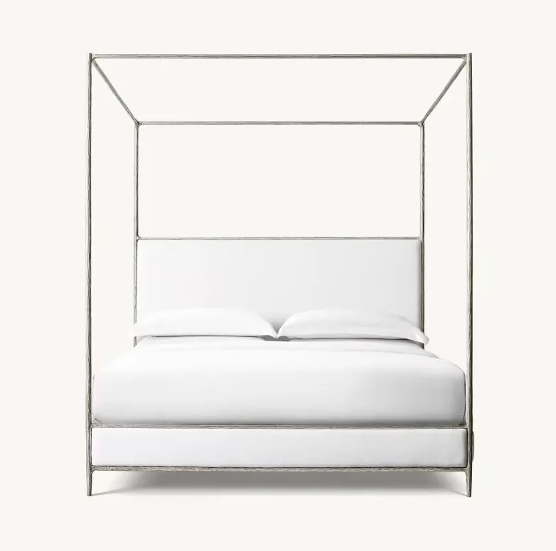 Lit à baldaquin Bagnères en tissu king size, vue 6 sur 6