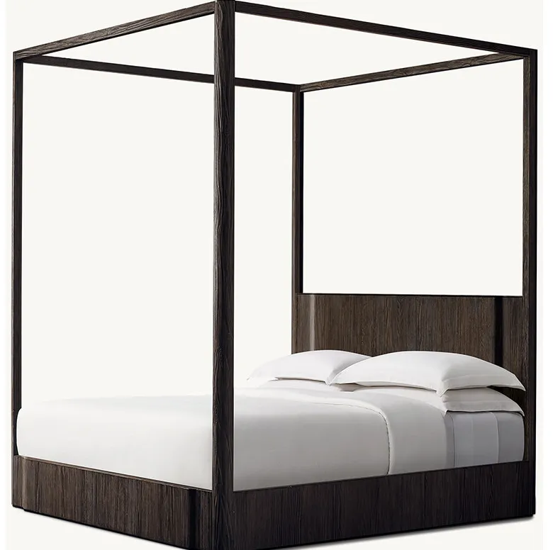 Lit à baldaquin Goult king size mid-century, collection lits ELWOOD HOME