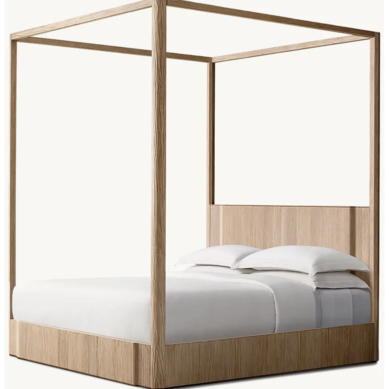 Lit à baldaquin Goult king size mid-century, vue 5 sur 6