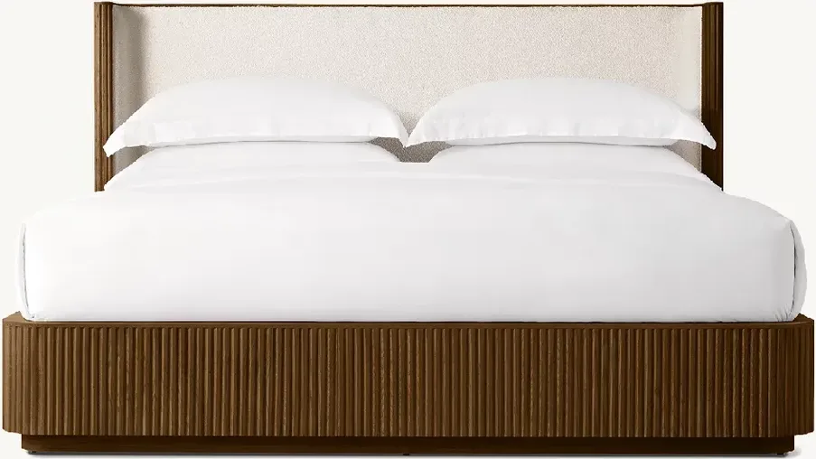Lit Aigues en chêne king size, collection lits ELWOOD HOME