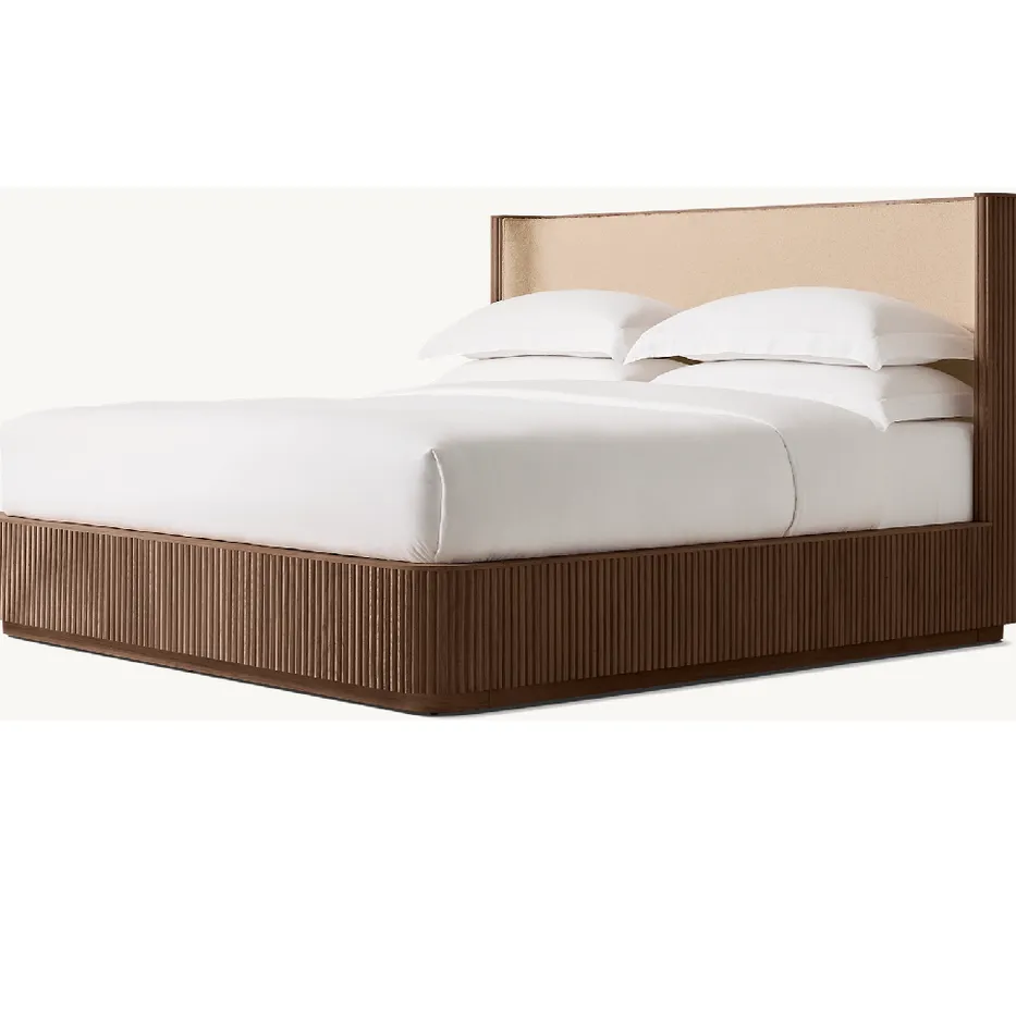 Lit Aigues en chêne king size, vue 2 sur 5