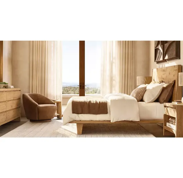 Lit Andernos en chêne king size — lits