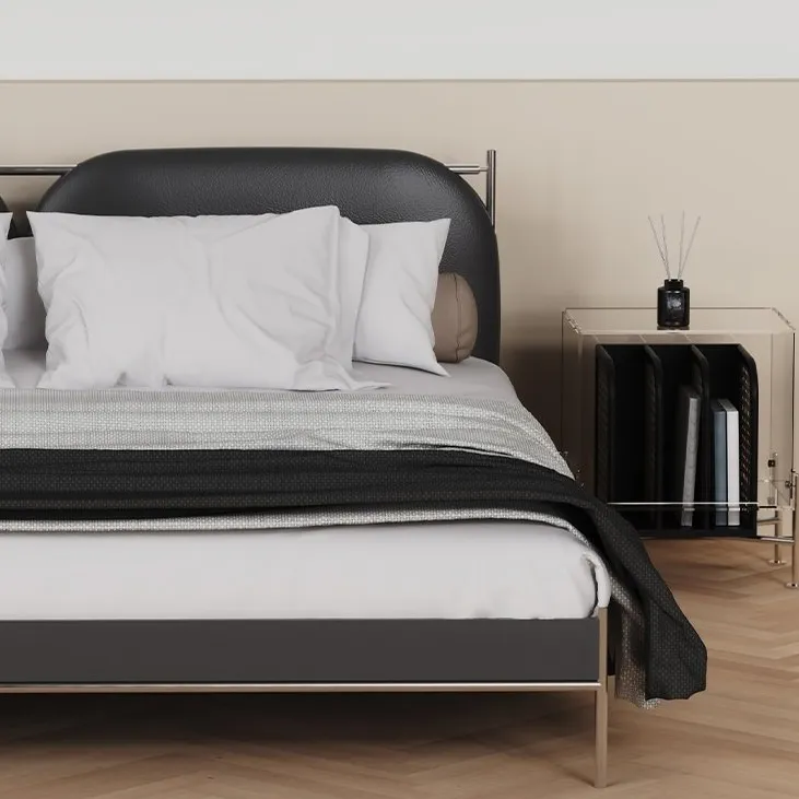 Lit Arreau en bois massif king size, vue 5 sur 6