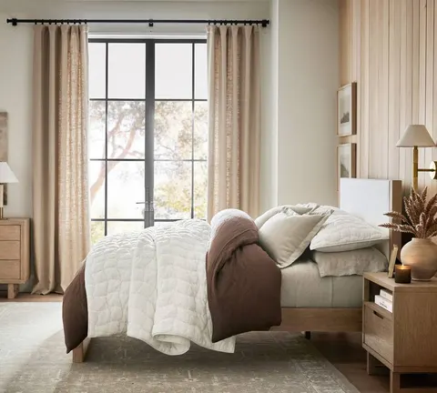 Lit Aups en chêne king size — lits
