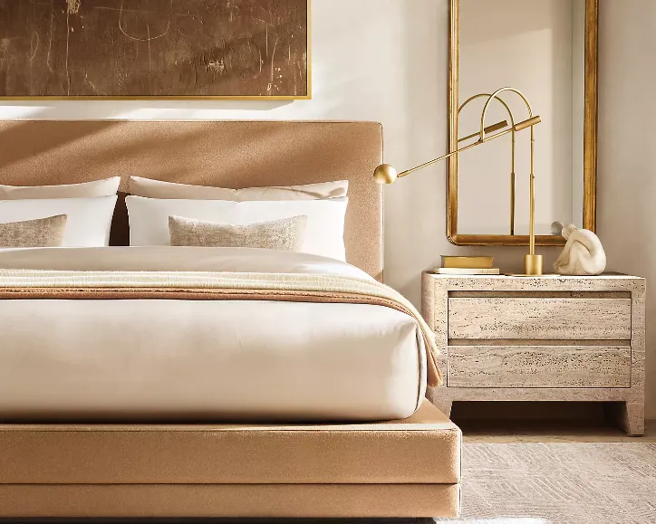 Lit Auzat en chêne king size, collection lits ELWOOD HOME