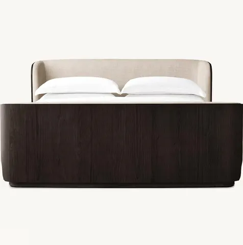 Lit Bagnères en bois massif king size — lits