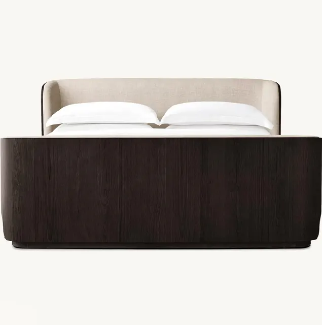 Lit Bagnères en bois massif king size — lits