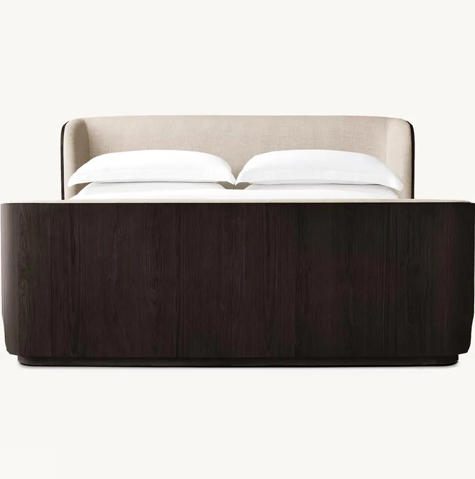 Lit Bagnères en bois massif king size, collection lits ELWOOD HOME