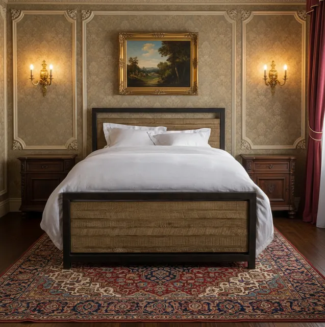 Lit Baume en chêne king size — lits