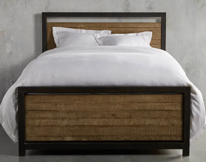 Lit Bergerac en chêne king size, collection lits ELWOOD HOME