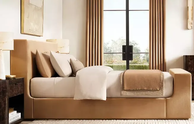 Lit Bidart en chêne king size, collection lits ELWOOD HOME