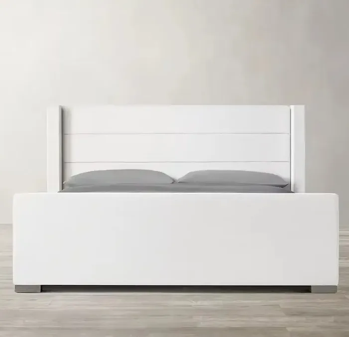 Lit Briançon en chêne king size, vue 4 sur 6