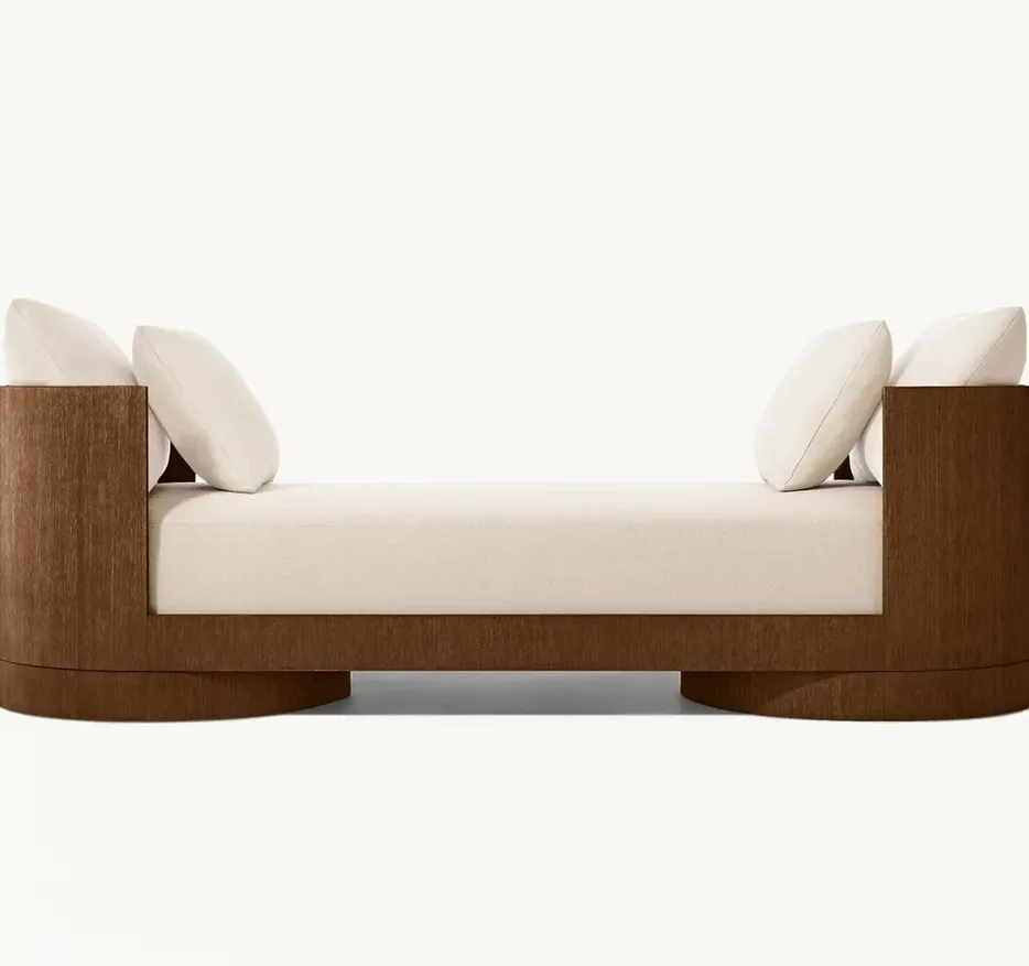 Lit Cauterets en bois massif king size, vue 4 sur 6