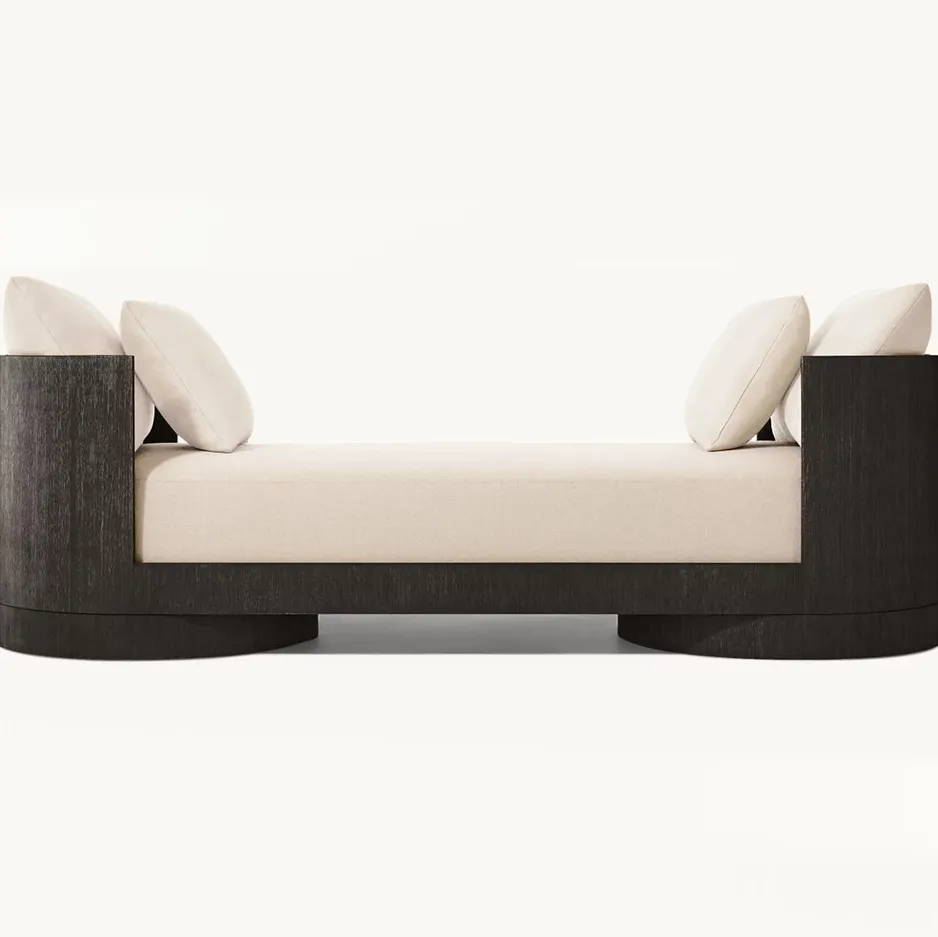Lit Cauterets en bois massif king size, vue 5 sur 6