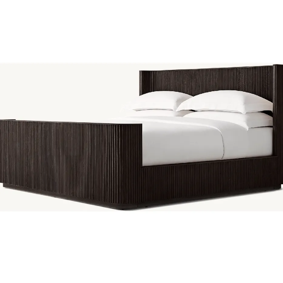 Lit Clairvaux en chêne noir king size, vue 4 sur 6