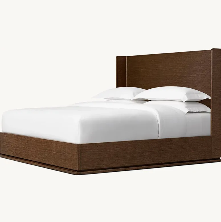 Lit Cluny en chêne king size, collection lits ELWOOD HOME