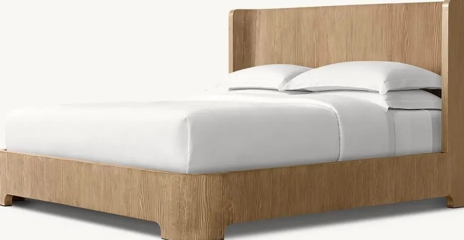 Lit Crest en chêne king size, vue 3 sur 5