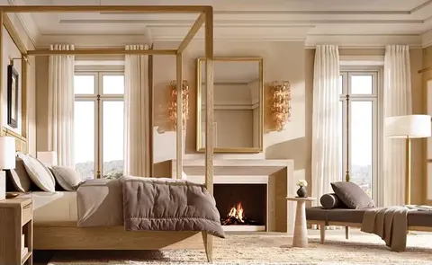 Lit de repos Bénodet en tissu et bois massif — lits