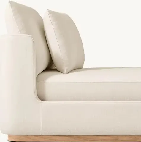 Lit de repos Hossegor en tissu et chêne — lits
